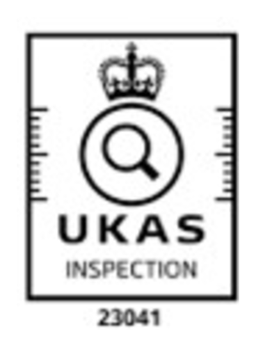 UKAS Inspection accredited, reference 23041