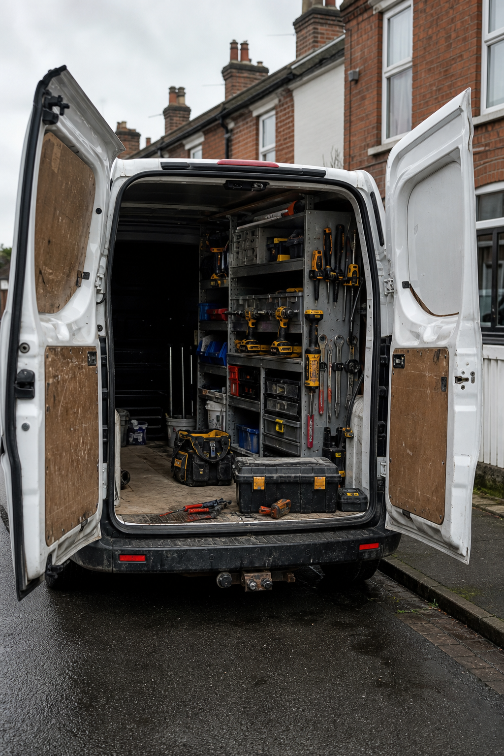 Work van with tools ready for a repairs call-out